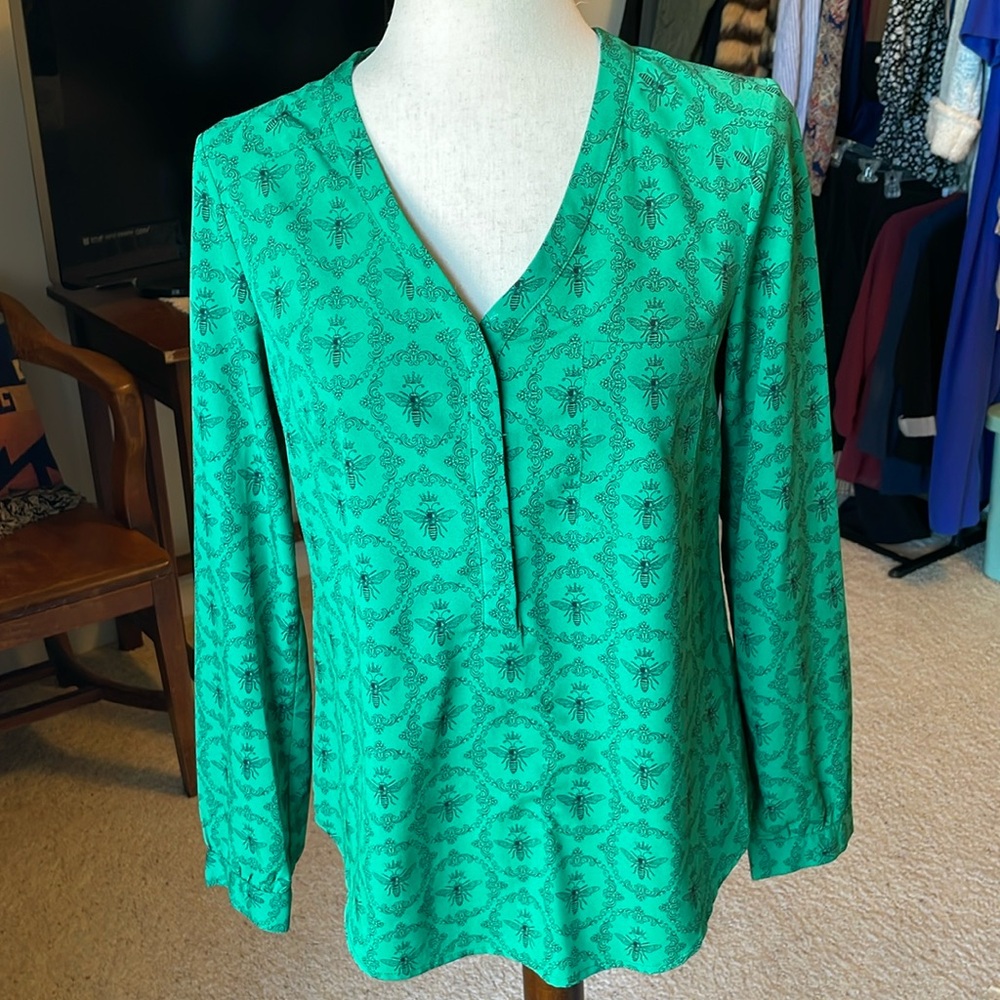 Queen Bee Long Sleeved Blouse- Green